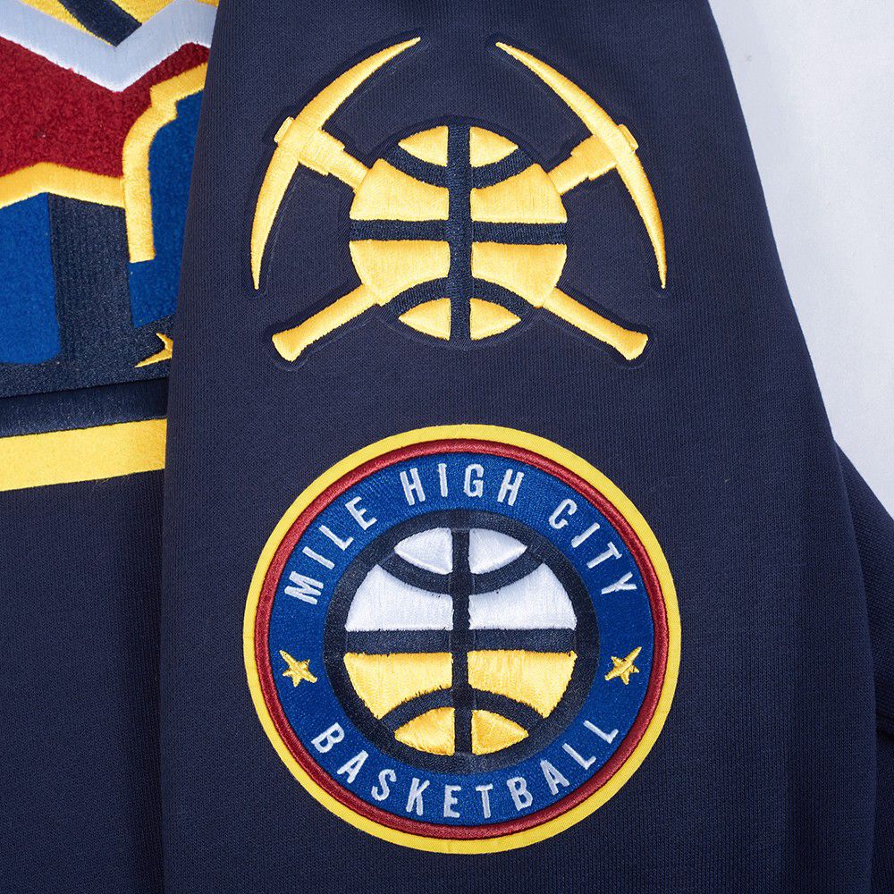 Pro Standard Men's Denver Nuggets Navy Classic Rib Hoodie product image