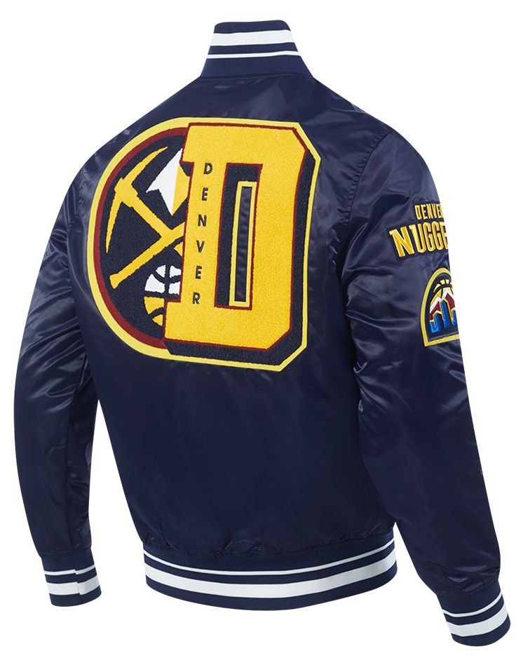 Pro Standard Men's Denver Nuggets Navy Mash Up Rib Satin Jacket product image