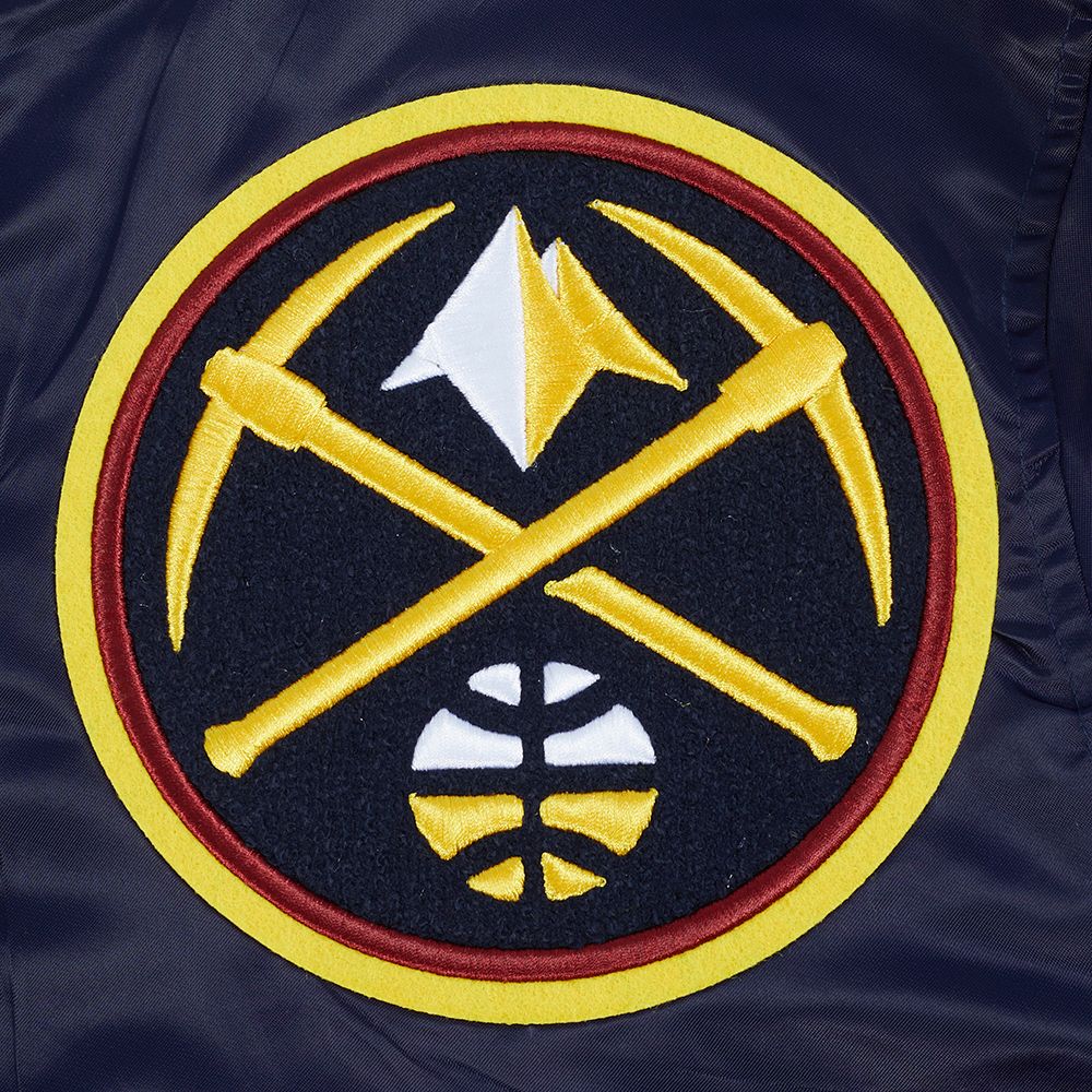 Pro Standard Men's Denver Nuggets Navy Mash Up Rib Satin Jacket product image