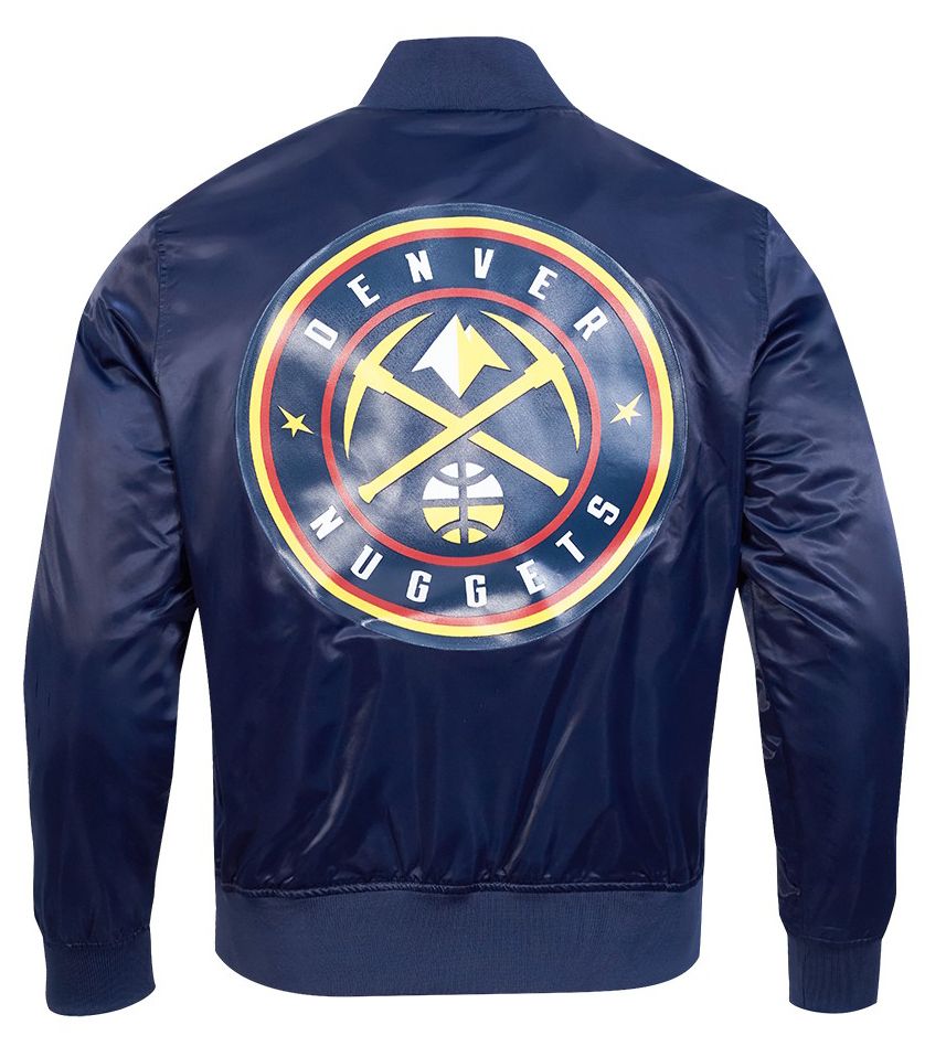 Pro Standard Men's Denver Nuggets Navy Big Logo Satin Jacket product image