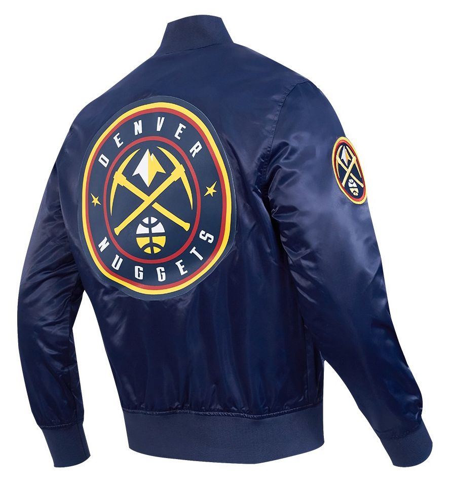 Pro Standard Men's Denver Nuggets Navy Big Logo Satin Jacket product image