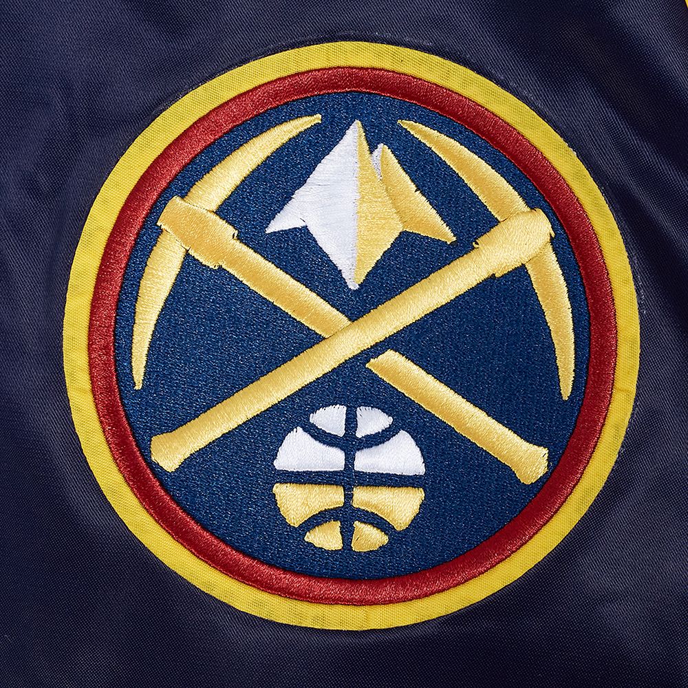 Pro Standard Men's Denver Nuggets Navy Big Logo Satin Jacket product image