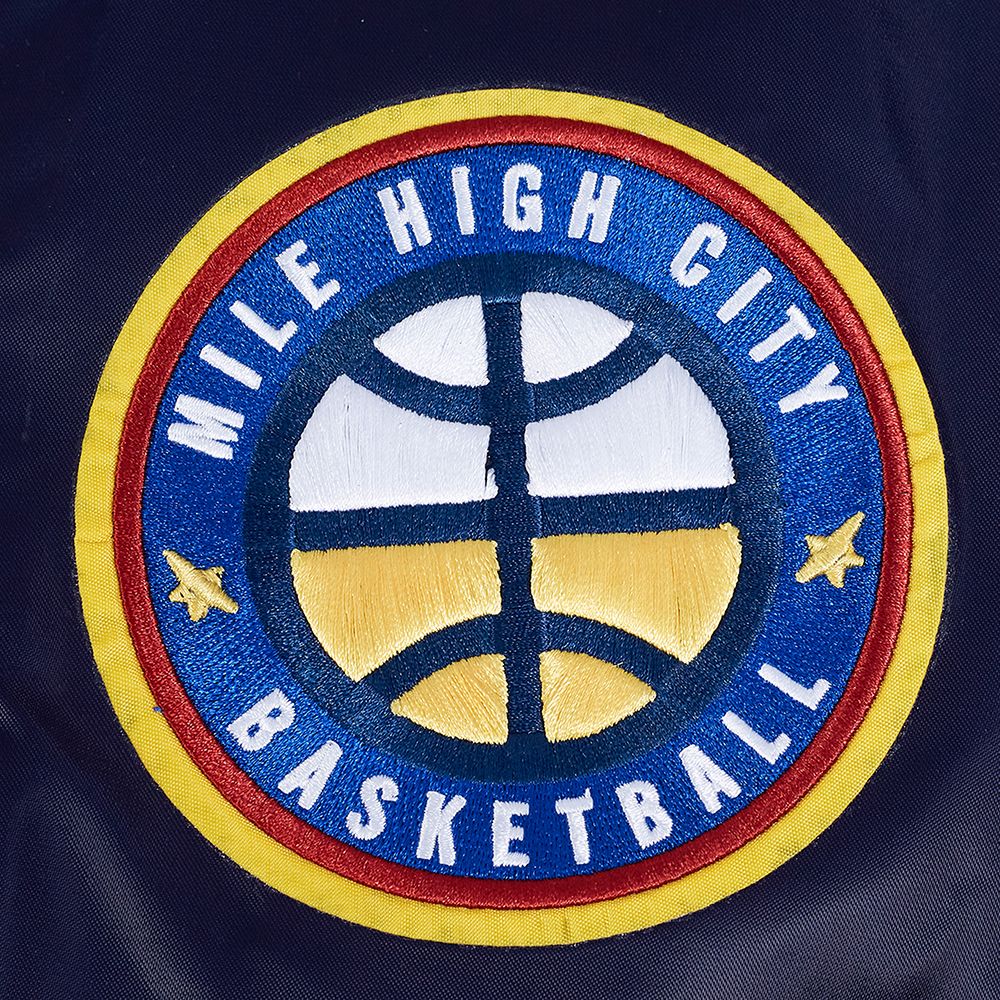 Pro Standard Men's Denver Nuggets Navy Big Logo Satin Jacket product image