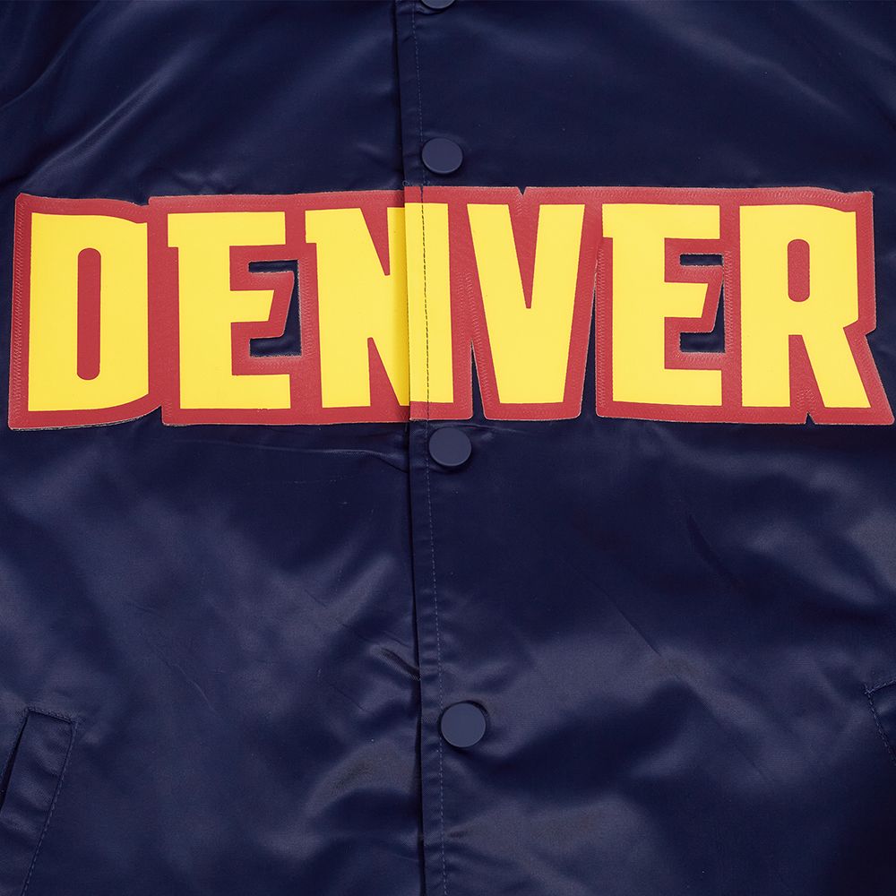 Pro Standard Men's Denver Nuggets Navy Big Logo Satin Jacket product image
