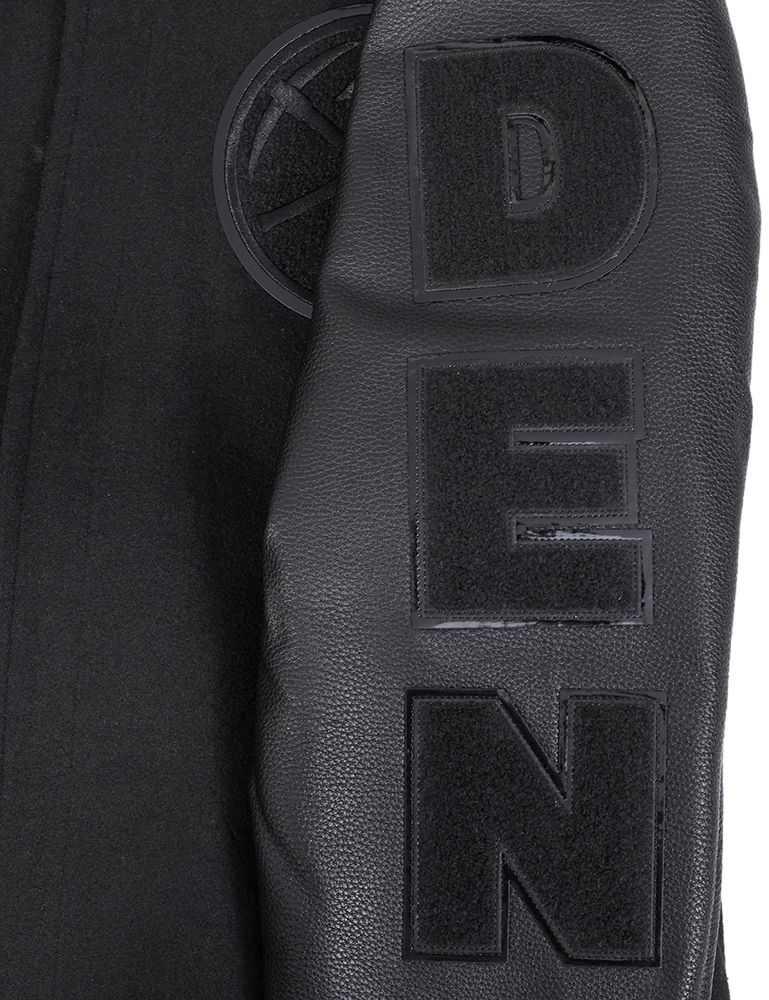Pro Standard Men's Denver Nuggets Triple Black Wool Varsity Jacket product image