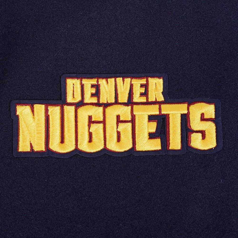 Pro Standard Men's Denver Nuggets Navy Retro Classic Rib Wool Varsity Jacket product image