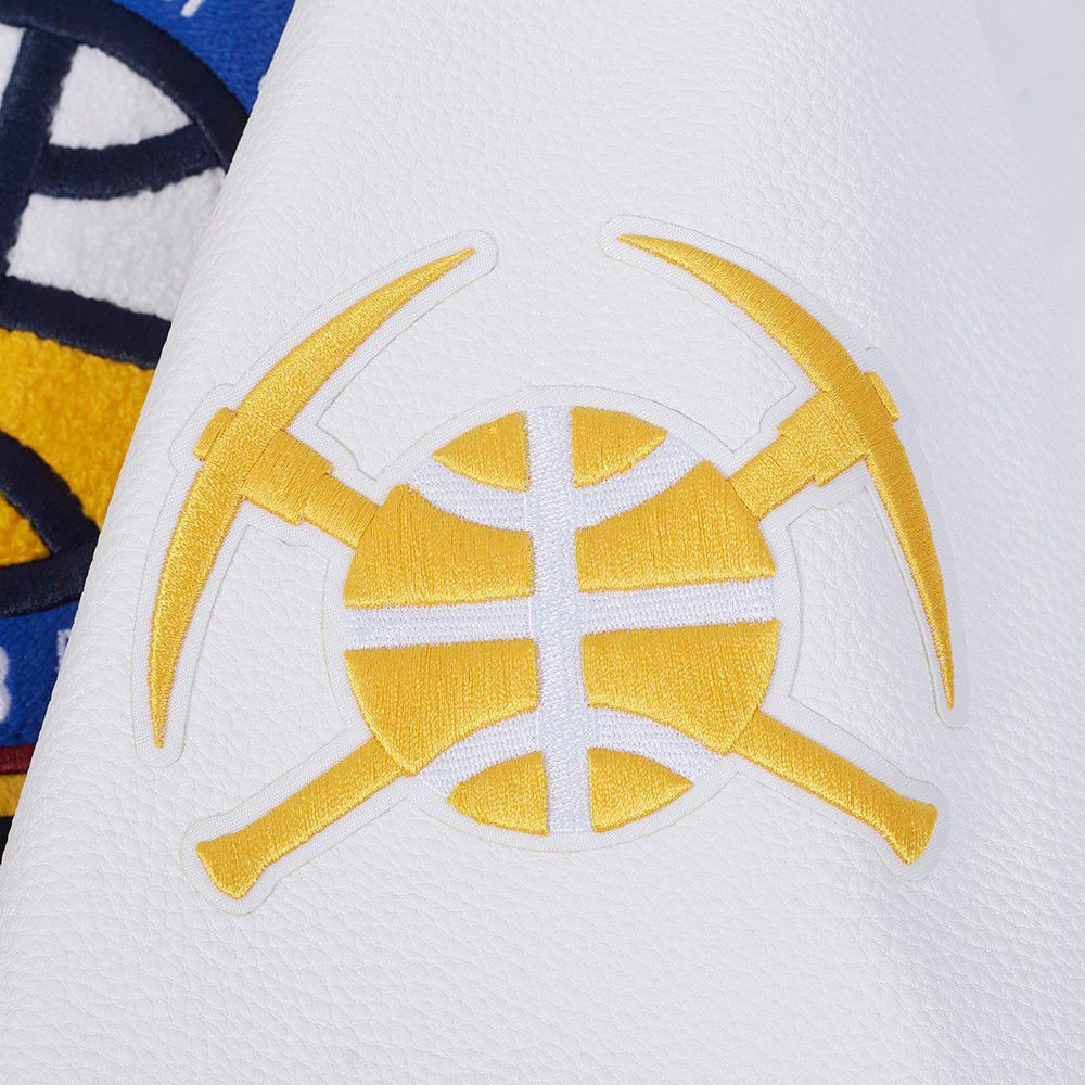 Pro Standard Men's Denver Nuggets Navy Retro Classic Rib Wool Varsity Jacket product image