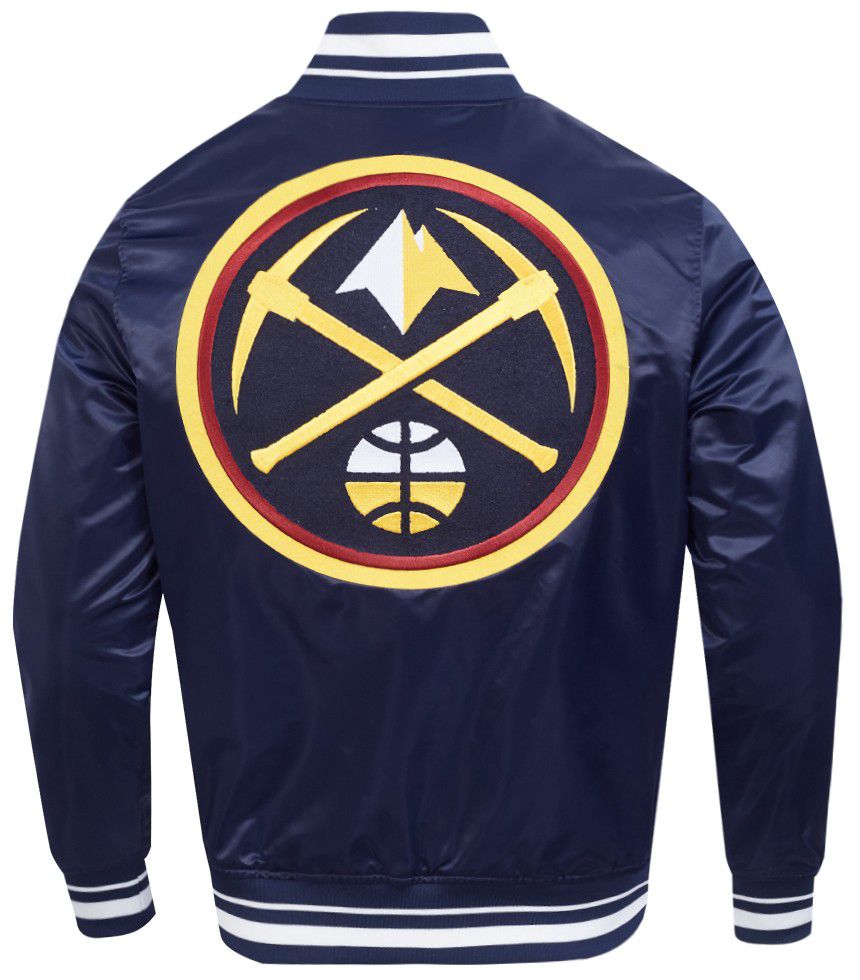 Pro Standard Men's Denver Nuggets Navy  Retro Classic Rib Satin Jacket product image