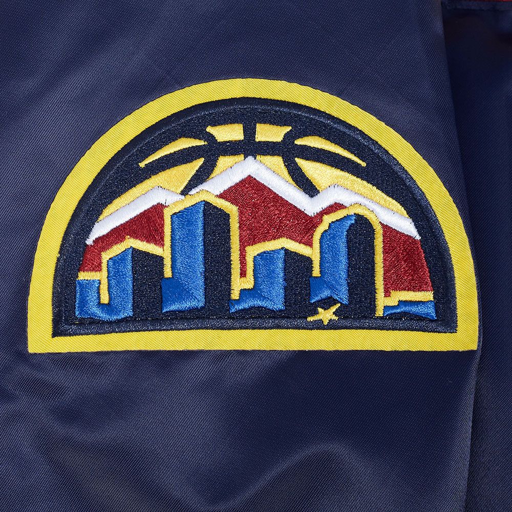 Pro Standard Men's Denver Nuggets Navy  Retro Classic Rib Satin Jacket product image