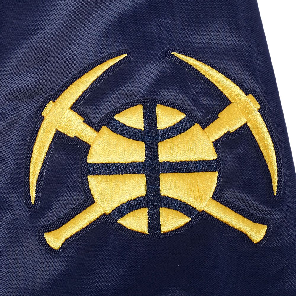 Pro Standard Men's Denver Nuggets Navy  Retro Classic Rib Satin Jacket product image