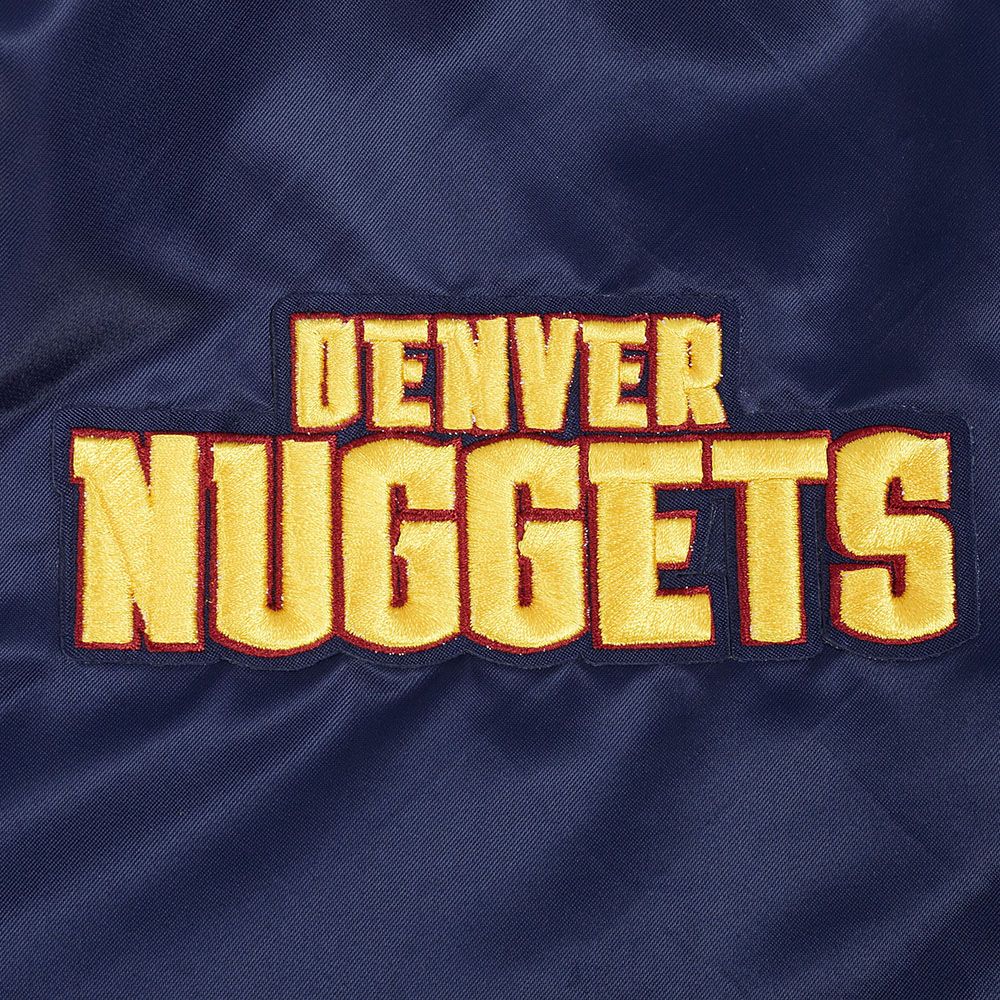 Pro Standard Men's Denver Nuggets Navy  Retro Classic Rib Satin Jacket product image