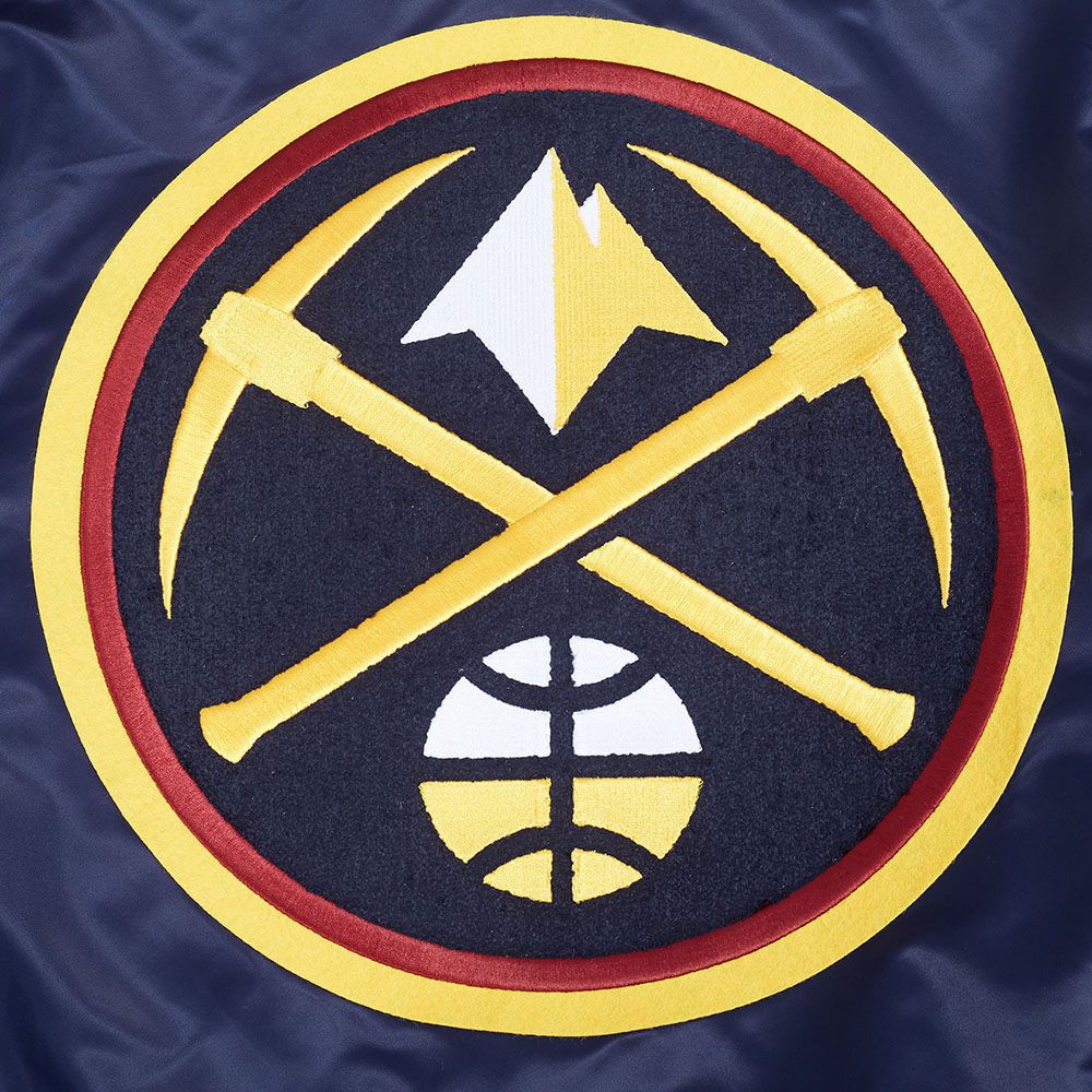 Pro Standard Men's Denver Nuggets Navy  Retro Classic Rib Satin Jacket product image