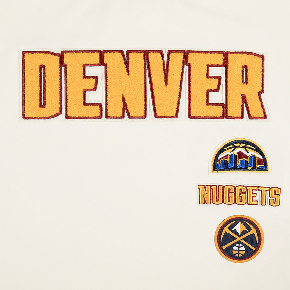 Pro Standard Women's Denver Nuggets Off-White Classic Boxy Cropped T-Shirt product image