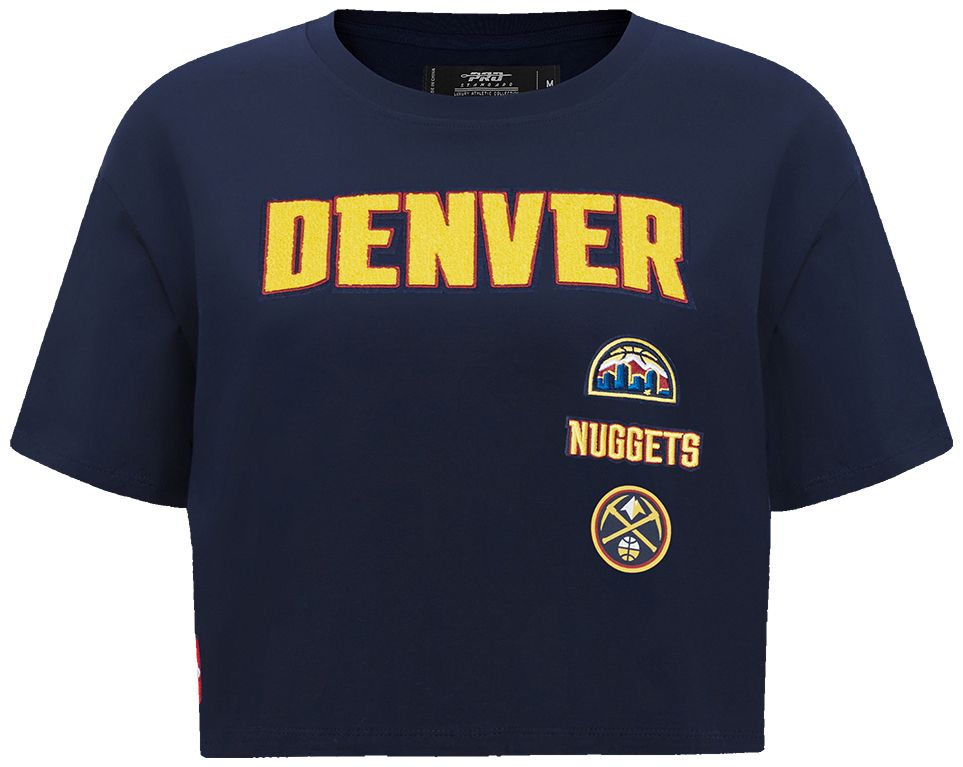 Pro Standard Women's Denver Nuggets Navy Classic Boxy Cropped T-Shirt product image