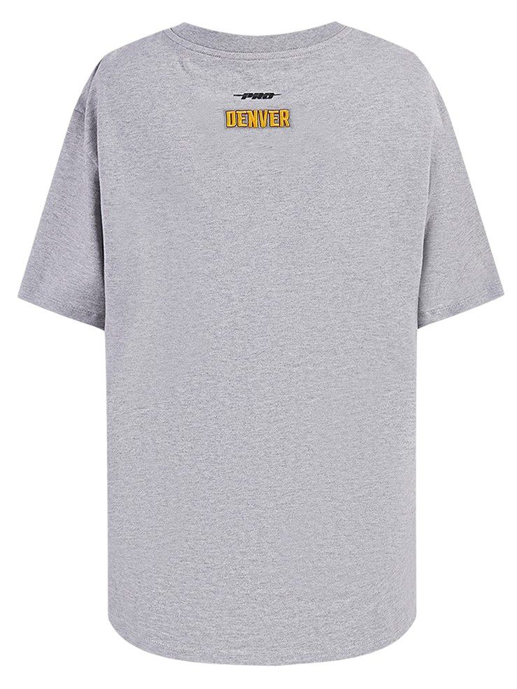 Pro Standard Women's Denver Nuggets Grey Script Tail Boyfriend T-Shirt product image