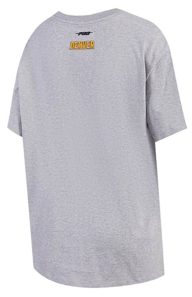 Pro Standard Women's Denver Nuggets Grey Script Tail Boyfriend T-Shirt product image