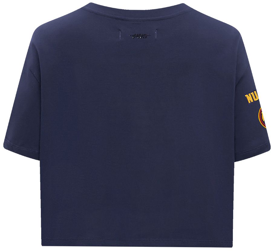 Pro Standard Women's Denver Nuggets Navy Mash Up Boxy Cropped T-Shirt product image
