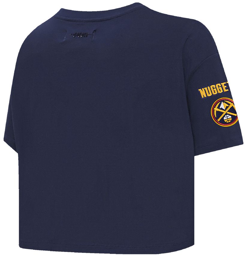 Pro Standard Women's Denver Nuggets Navy Mash Up Boxy Cropped T-Shirt product image