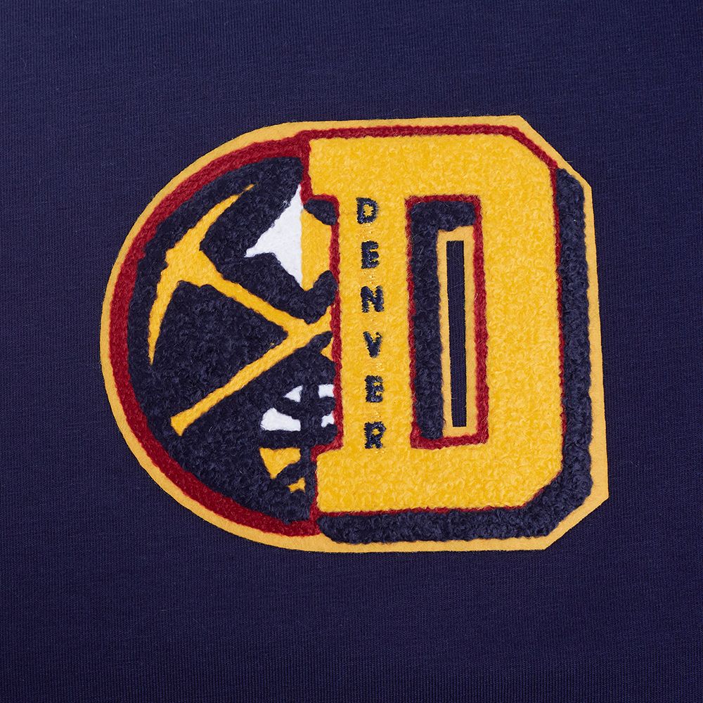 Pro Standard Women's Denver Nuggets Navy Mash Up Boxy Cropped T-Shirt product image