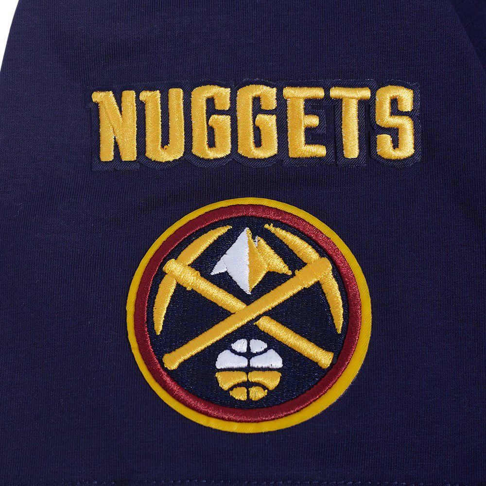 Pro Standard Women's Denver Nuggets Navy Mash Up Boxy Cropped T-Shirt product image