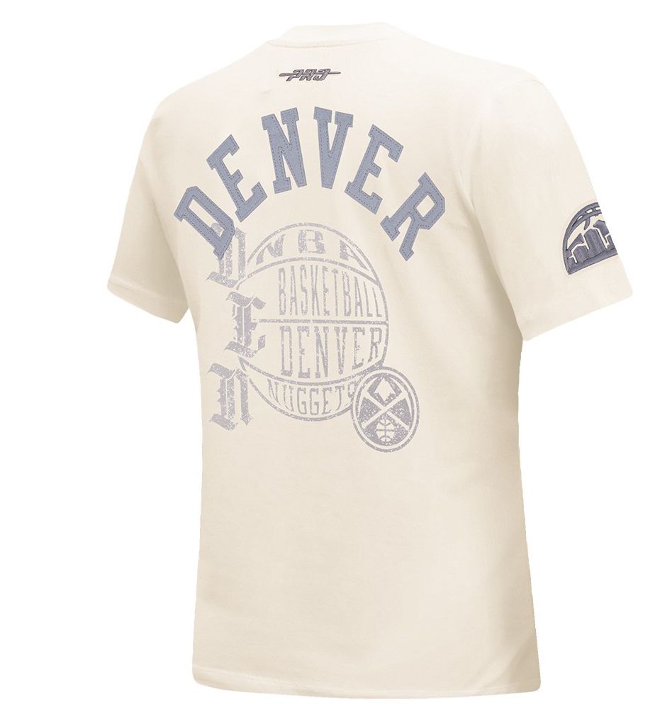 Pro Standard Women's Denver Nuggets Off White Street Team Slim Fit T-Shirt product image