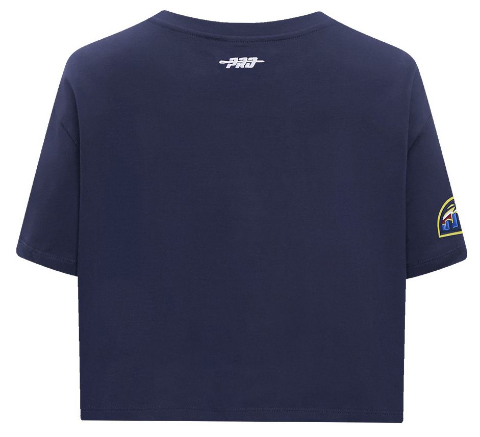 Pro Standard Women's Denver Nuggets Navy Wordplay Boxy T-Shirt product image