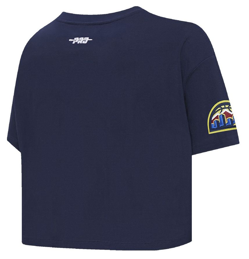 Pro Standard Women's Denver Nuggets Navy Wordplay Boxy T-Shirt product image