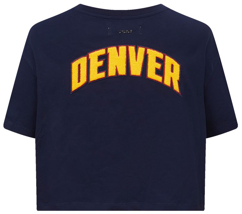 Pro Standard Women's Denver Nuggets Navy Classic Boxy Cropped T-Shirt product image