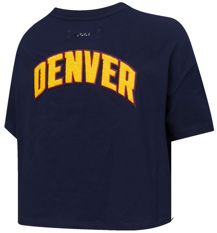 Pro Standard Women's Denver Nuggets Navy Classic Boxy Cropped T-Shirt product image