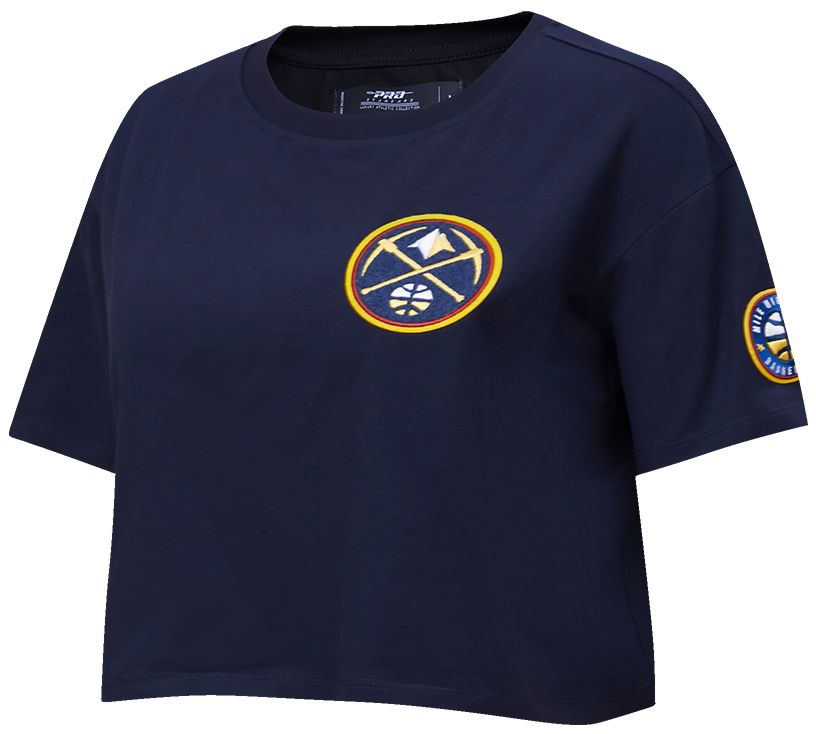 Pro Standard Women's Denver Nuggets Navy Classic Boxy Cropped T-Shirt product image