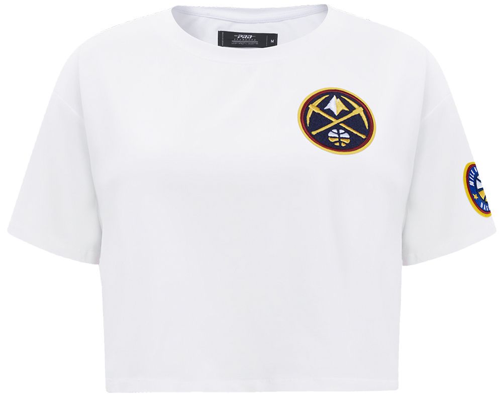 Pro Standard Women's Denver Nuggets White Classic Boxy Cropped T-Shirt product image