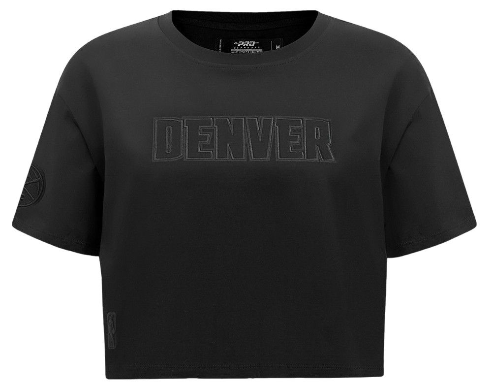 Pro Standard Women's Denver Nuggets Black Neutral Boxy Cropped T-Shirt product image