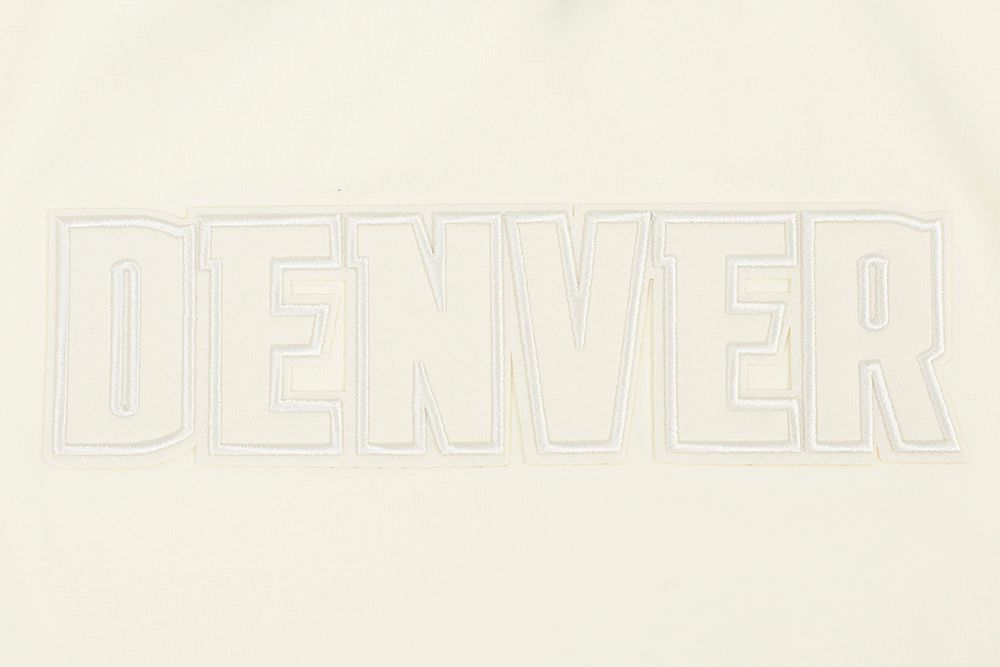 Pro Standard Women's Denver Nuggets Off-White Neutral Boxy Cropped T-Shirt product image