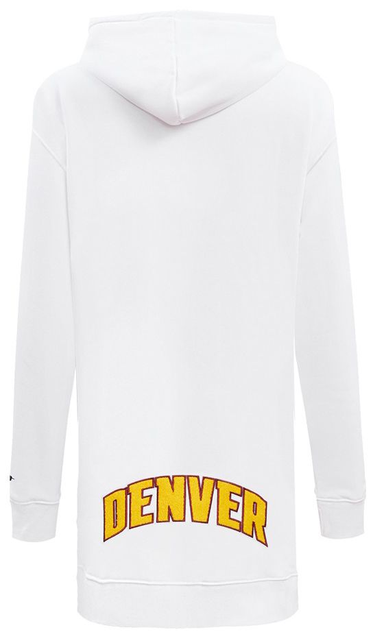 Pro Standard Women's Denver Nuggets White Classic Hoodie Dress product image
