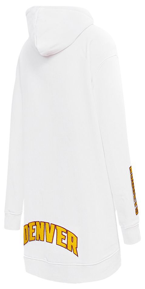 Pro Standard Women's Denver Nuggets White Classic Hoodie Dress product image