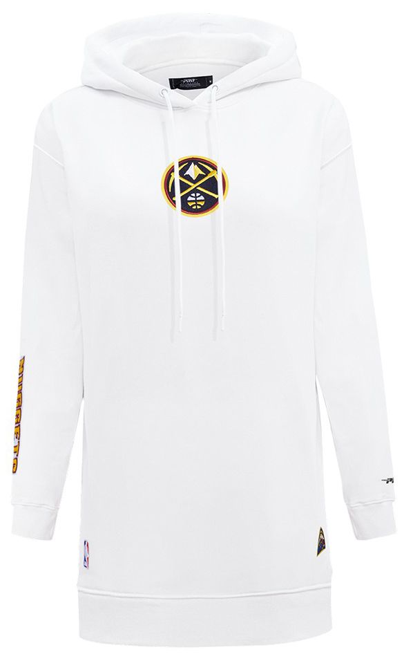 Pro Standard Women's Denver Nuggets White Classic Hoodie Dress product image