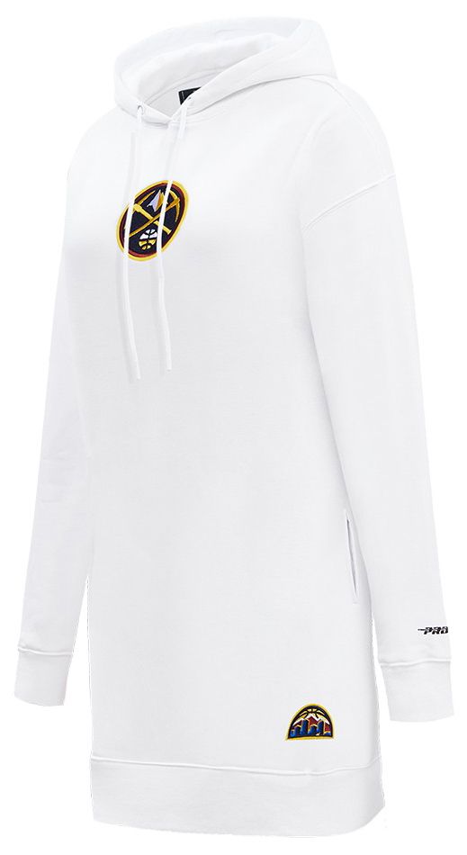 Pro Standard Women's Denver Nuggets White Classic Hoodie Dress product image