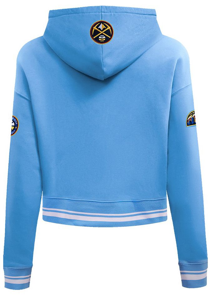 Pro Standard Women's Denver Nuggets Blue Retro Classic Cropped Fleece Pullover Hoodie product image