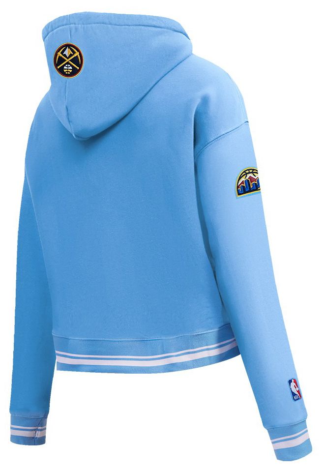 Pro Standard Women's Denver Nuggets Blue Retro Classic Cropped Fleece Pullover Hoodie product image