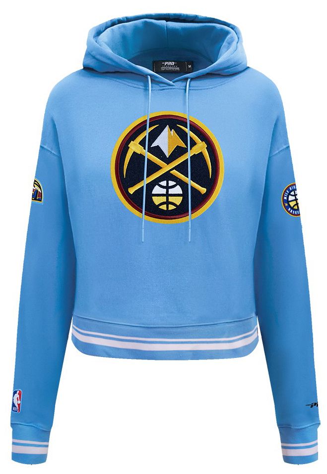 Pro Standard Women's Denver Nuggets Blue Retro Classic Cropped Fleece Pullover Hoodie product image