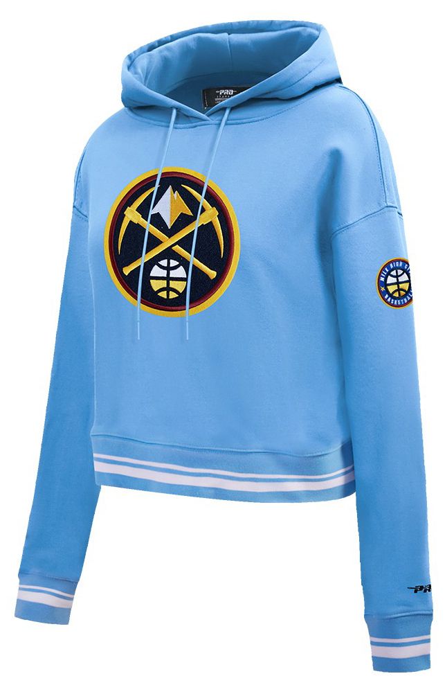 Pro Standard Women's Denver Nuggets Blue Retro Classic Cropped Fleece Pullover Hoodie product image