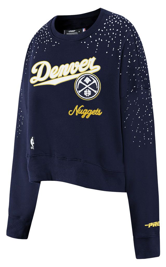 Pro Standard Women's Denver Nuggets Navy Legacy Fleece Crewneck Sweatshirt product image