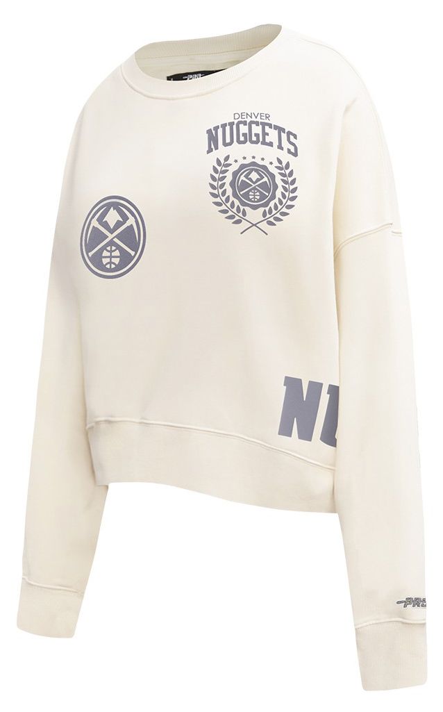 Pro Standard Women's Denver Nuggets Off White Street Team Crewneck Sweatshirt product image