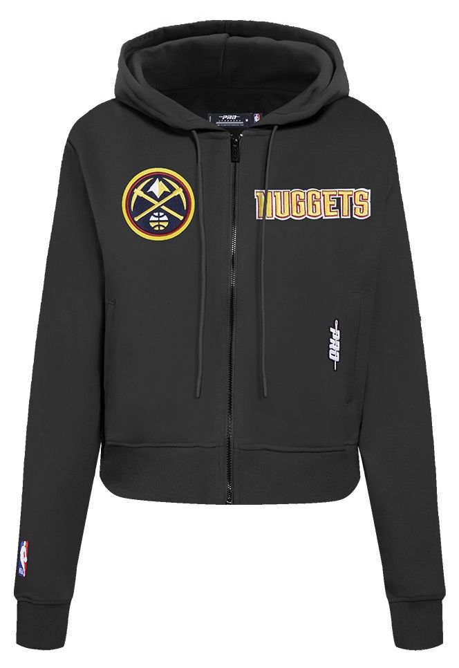 Pro Standard Women's Denver Nuggets Black Wordplay Full Zip Hoodie product image