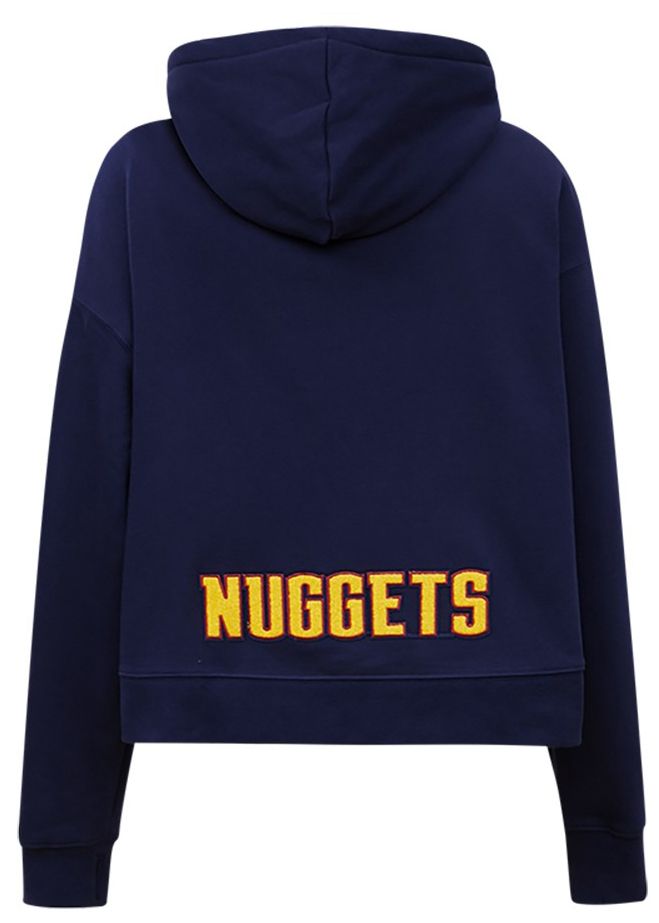 Pro Standard Women's Denver Nuggets Navy Classic Cropped Fleece Pullover Hoodie product image
