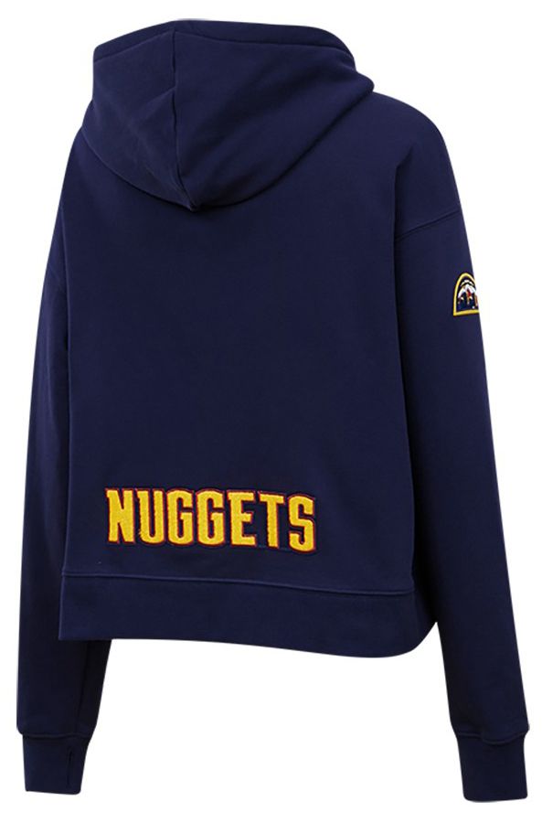 Pro Standard Women's Denver Nuggets Navy Classic Cropped Fleece Pullover Hoodie product image