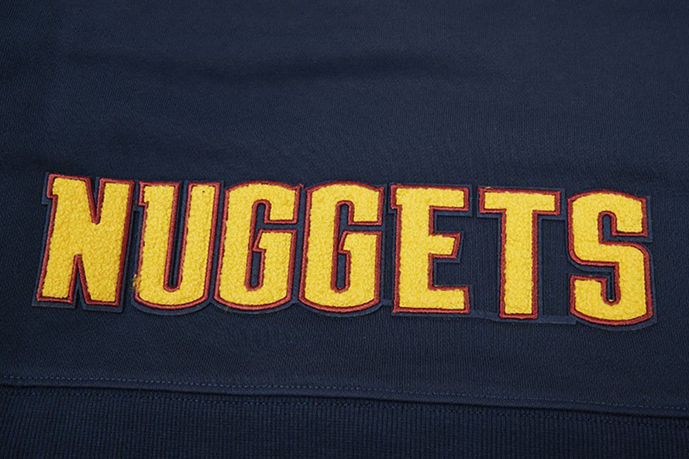 Pro Standard Women's Denver Nuggets Navy Classic Cropped Fleece Pullover Hoodie product image