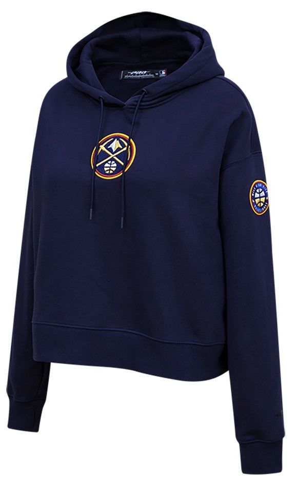Pro Standard Women's Denver Nuggets Navy Classic Cropped Fleece Pullover Hoodie product image