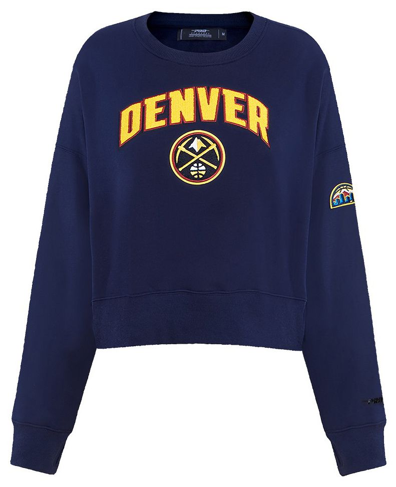Pro Standard Women's Denver Nuggets Navy Classic Fleece Crewneck Sweatshirt product image