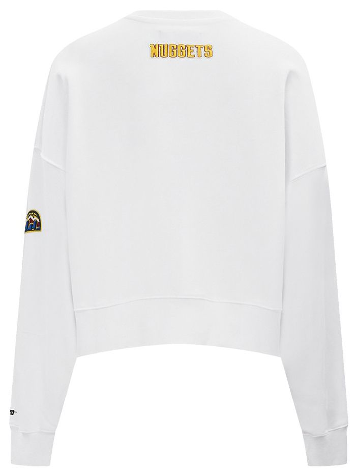 Pro Standard Women's Denver Nuggets White Classic Fleece Crewneck Sweatshirt product image